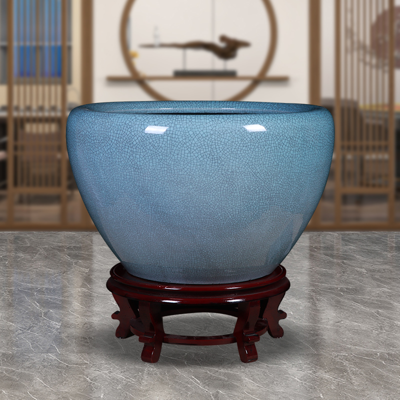 庭院睡莲养乌龟锦鲤摆件书画缸