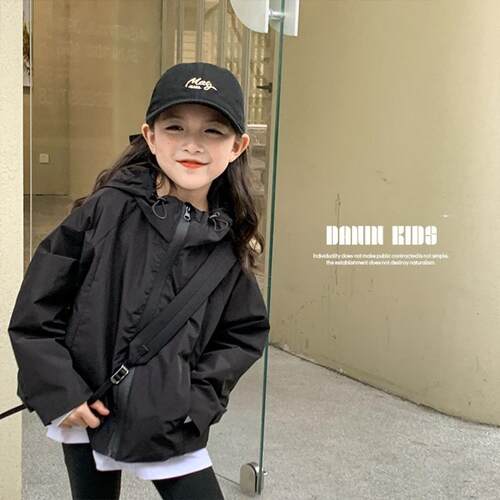 女童韩版冲锋衣外套春秋新款洋气