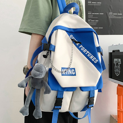 书包男生初中生高中生中学生日系撞色2025新款大容量学生背包双肩包青少年高颜值大容量超轻减负2025新款潮流