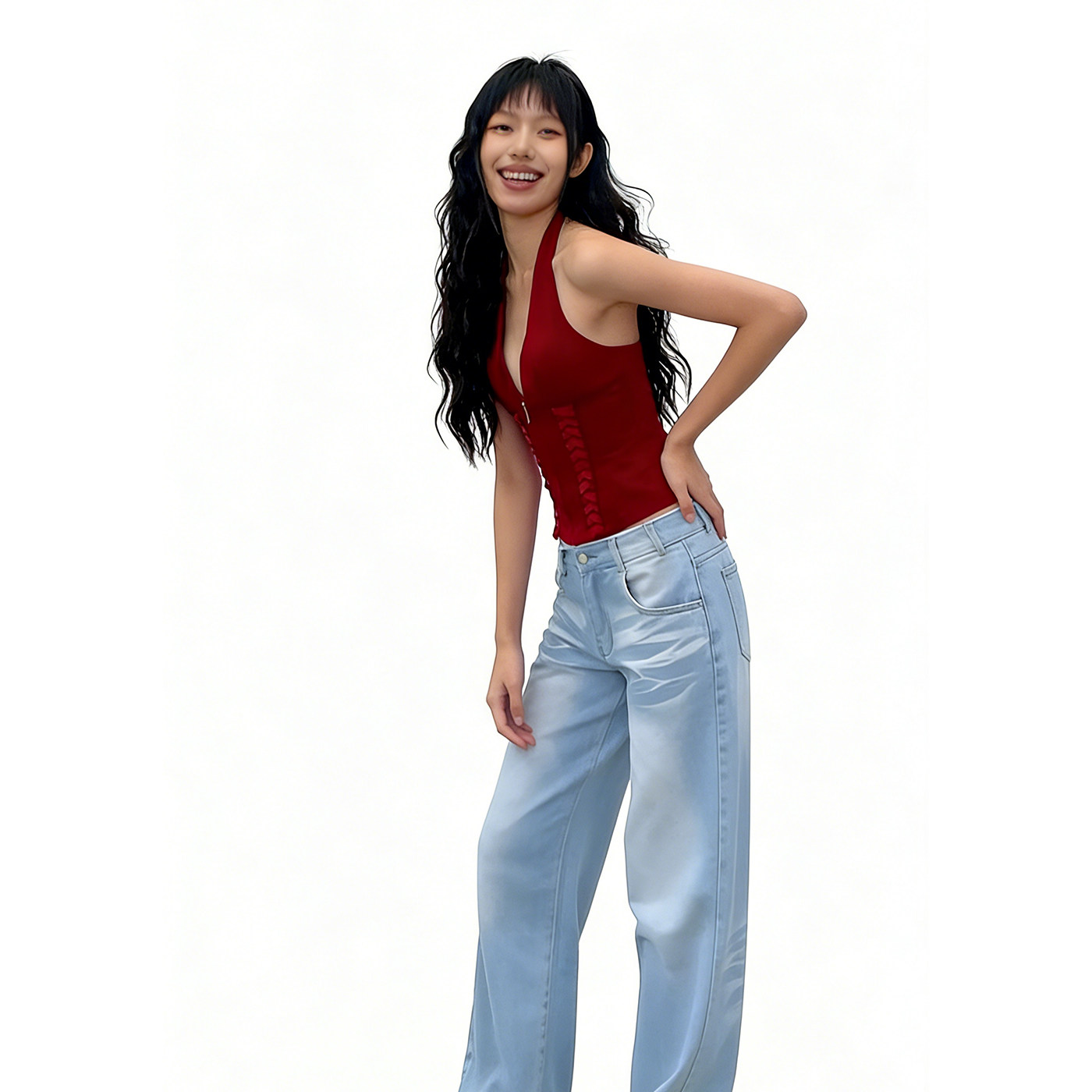 eilove美式重工鱼骨绑带束腰挂脖背心女辣妹性感外穿露背v领吊带,女装/女士精品,背心吊带,淘宝优惠券,粉丝福利购,淘宝优惠卷