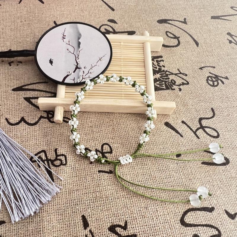 茉莉花手串三生三世桃花雏菊成品
