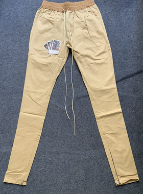 【现货秒发】非FEAR OF GOD 第四季高街fog4th主线抽绳卡其色布裤