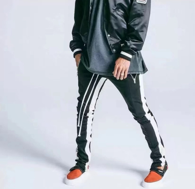 当天发出！hzw自主非Fear of god5th黑白校裤 无脚拌高街风格