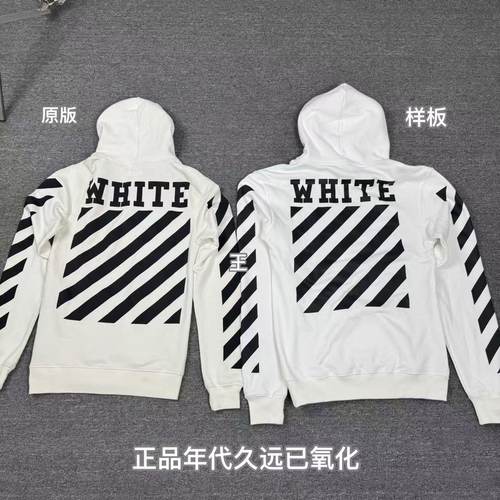 当天发出hzw自主非Off-White 2025FW秋冬款白色宗教连帽卫衣