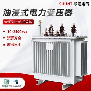 电力变压器全铜芯配电站杆上变压器11KW S11 M户外高压三相油浸式