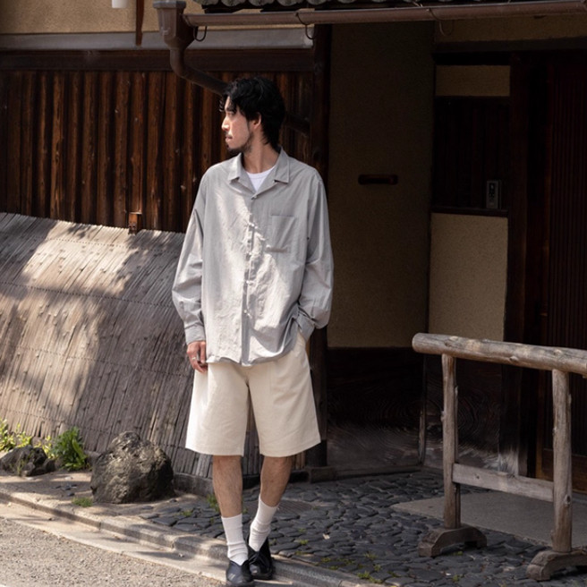 nanamica ALPHADRY Double Pleats Shorts透气面料宽松男女款短裤