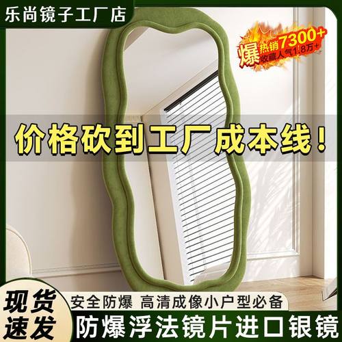 全身镜ins卧室家用便宜落地镜奶油风试衣镜女生简约云朵穿衣镜