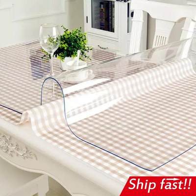 PVC Table cloth Transparent Cover Waterproof Mat Rectangle