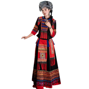 瑶族服装女广西三月三壮族少数民族苗族演出服土家族彝族表演服饰