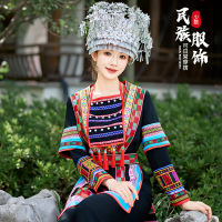 Ethnic minority costumes: Female Yao dance costumes, travel photography performance costumes for Miao villages in Guizhou, Tujia and Dong adult costumes thumbnail 4