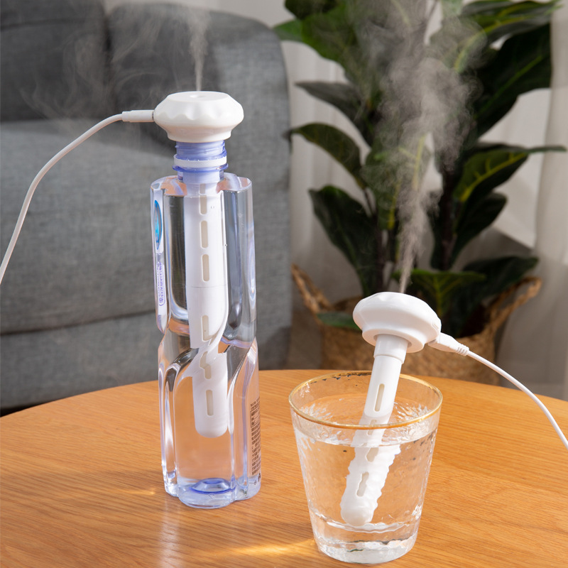 迷你usb矿泉水瓶加湿器车载钻石便携小型补湿器家用桌面空气喷雾