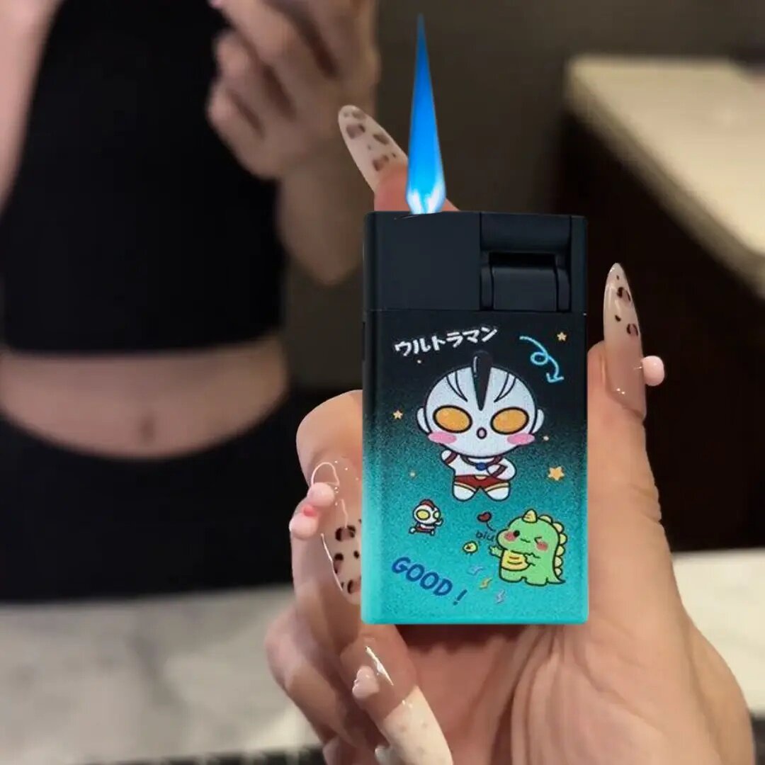 杠杆点火直冲蓝焰卡通充气打火机