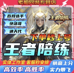 3分钟上车 王者荣耀陪玩陪练包赢包星上分车队陪打 会走路就能赢