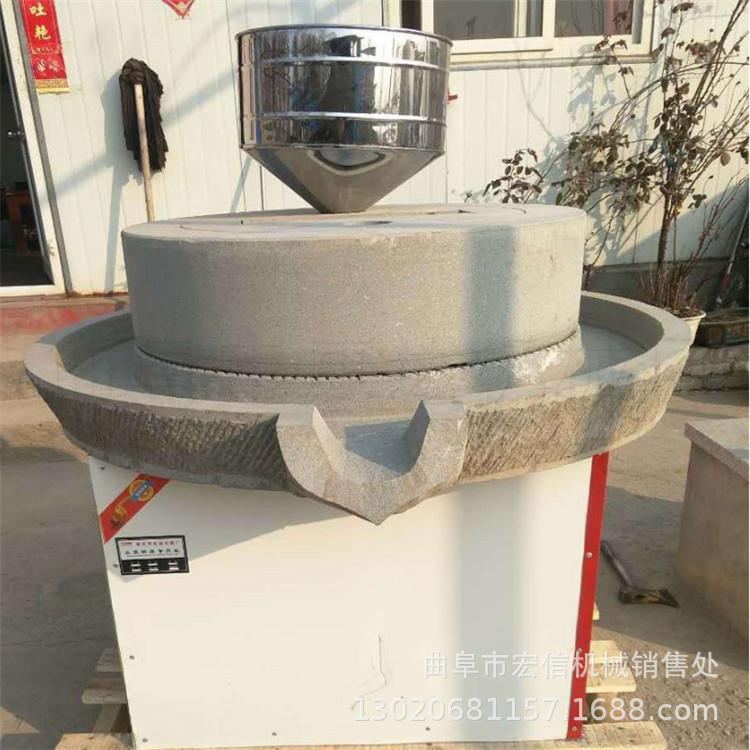 早餐店豆浆石磨机 天然青石电动石磨 60型香油芝麻酱机