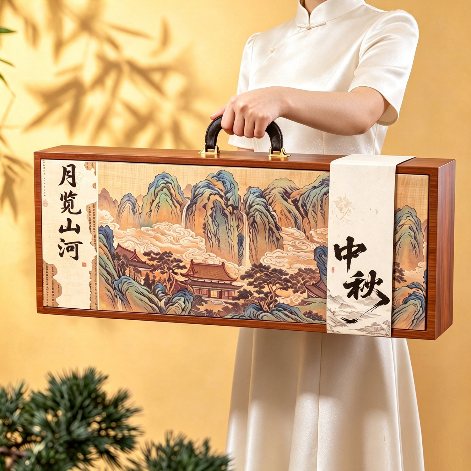 2026新款中秋节月饼礼盒装国潮送礼长辈员工商务企业团购定制LOGO