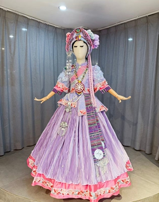 快乐阳光演出服女童壮族羌族彝族苗族摩梭族土家族拉祜族侗族畲族