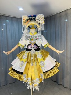 女童短款哈尼族撒尼族苗族景颇族彝族羌族土家族高山族连体演出服