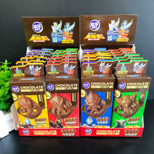 添乐奥特曼形状的巧克力棒棒跳跳糖牛奶造型可可脂含书签儿童零食