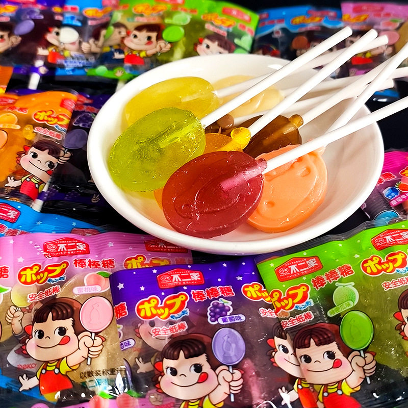 不二家水果味棒棒糖散装硬糖混合口味喜糖万圣节网红糖果儿童零食