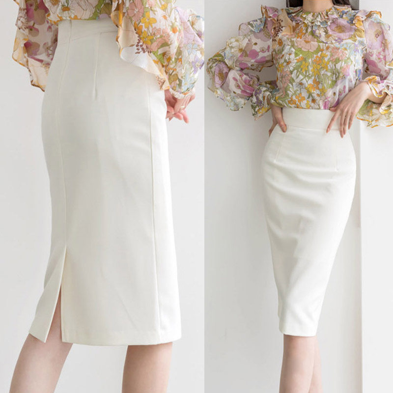 白色半身裙春夏新款2026年气质中长款一步裙女职业高腰包臀裙子