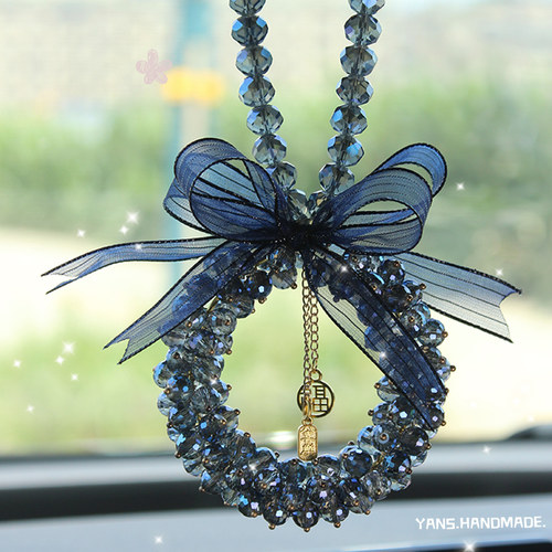 丫妮司平安喜乐汽车水晶挂件