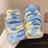 可爱海盐蓝小熊发绳女扎头发皮筋高弹力耐用头绳马尾发圈头饰皮套