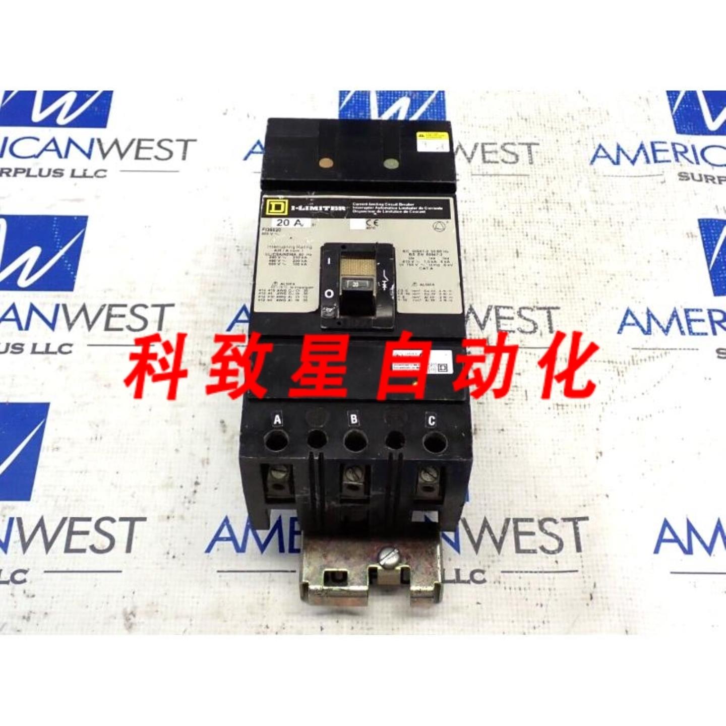 工业配件FI36020 3极20安培 600伏200KA I-LINE断路器