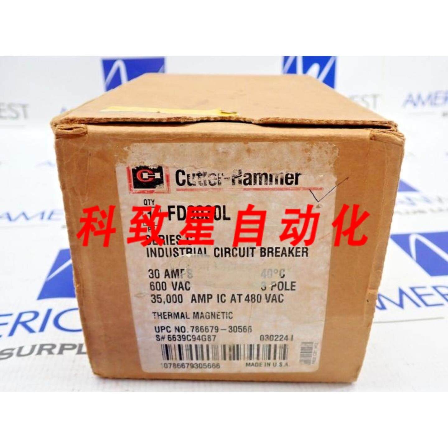 工业配件FD3030L 30安培 600V 3极FD 35K断路器