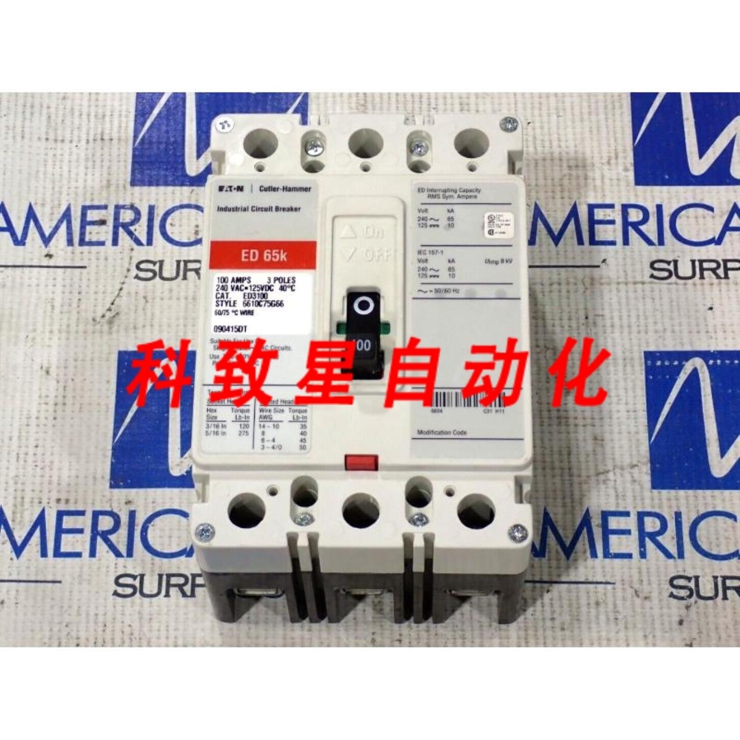 工业配件CH ED3100 3极100安培 240伏65KA 240V断路器