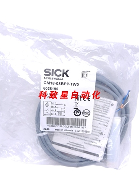 工业配件CM18-08BPP-TW0 6026195接近传感器3-8MM 范围 M18 X 1