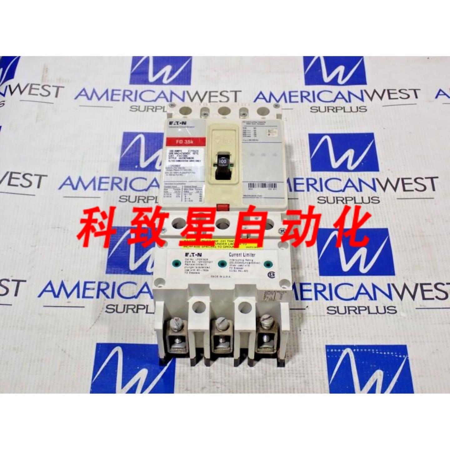 工业配件FD3100L 3极100安培 600伏35K断路器带LFD3150R