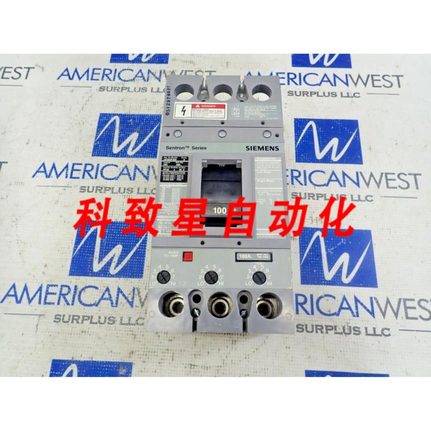 工业配件HFD63F250 3极600V 65KA 480V断路器带100A 装置