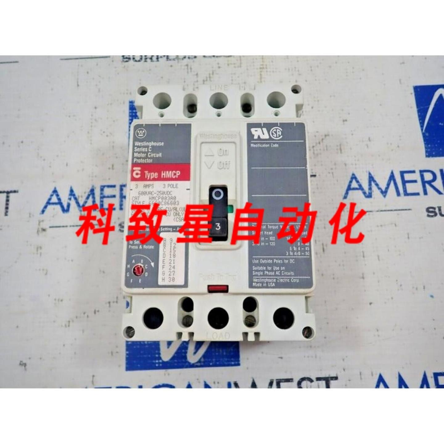 工业配件HMCP003A0 3极600VAC250VDC3A电机电路器