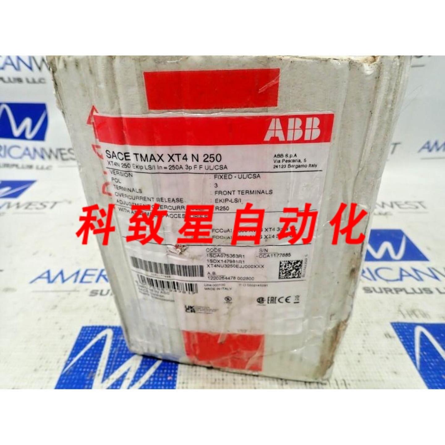 工业配件1SDX147981R1 SACE TMAX XT4 N 250 600V 250AMP断路器