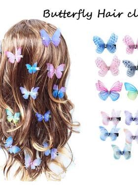 Candy Color Fashion Butterfly Hair Clips for Women Baby Girl