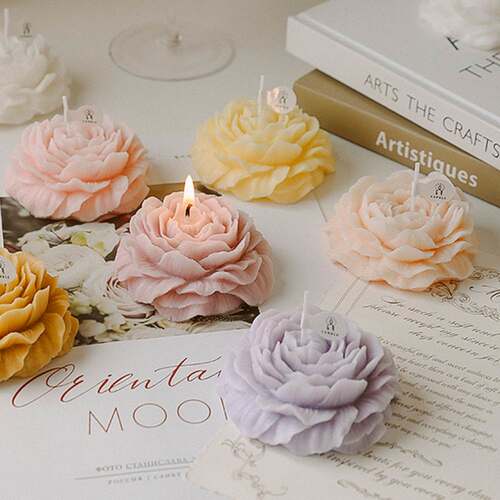 Peony Flower Scented Candles Home Decoration Wedding