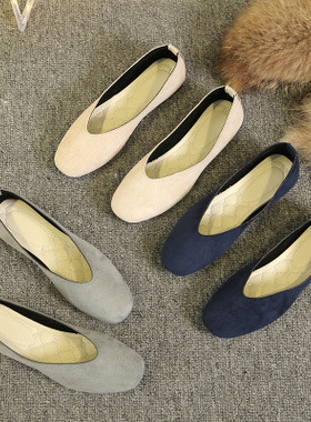 women flat shoes big size 42 shoes大码女单鞋平底鞋懒人鞋欧美