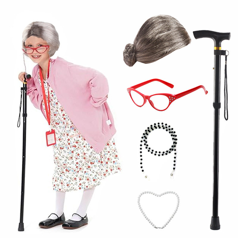 儿童开学季搞笑假发装扮