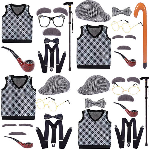 万圣节儿童老爷爷表演服装