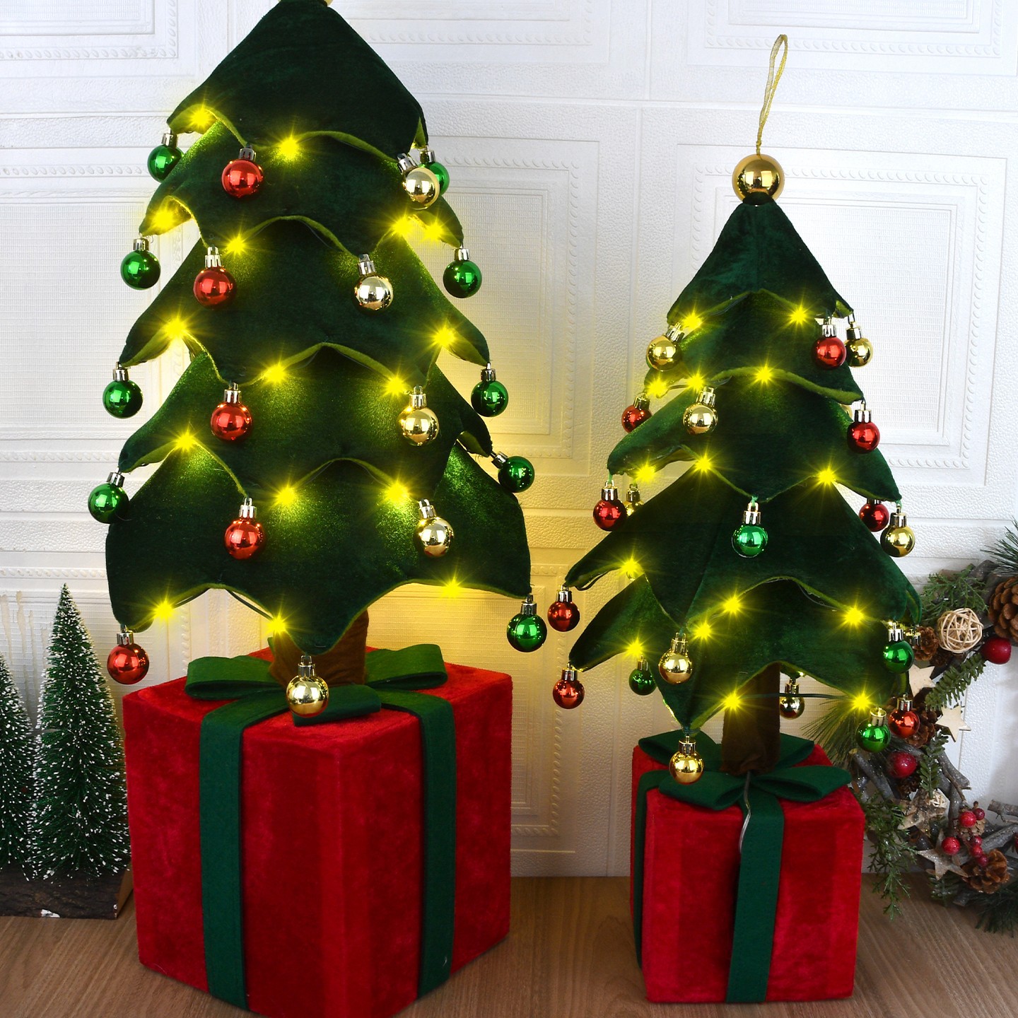 新款圣诞节创意装饰品开合礼物盒