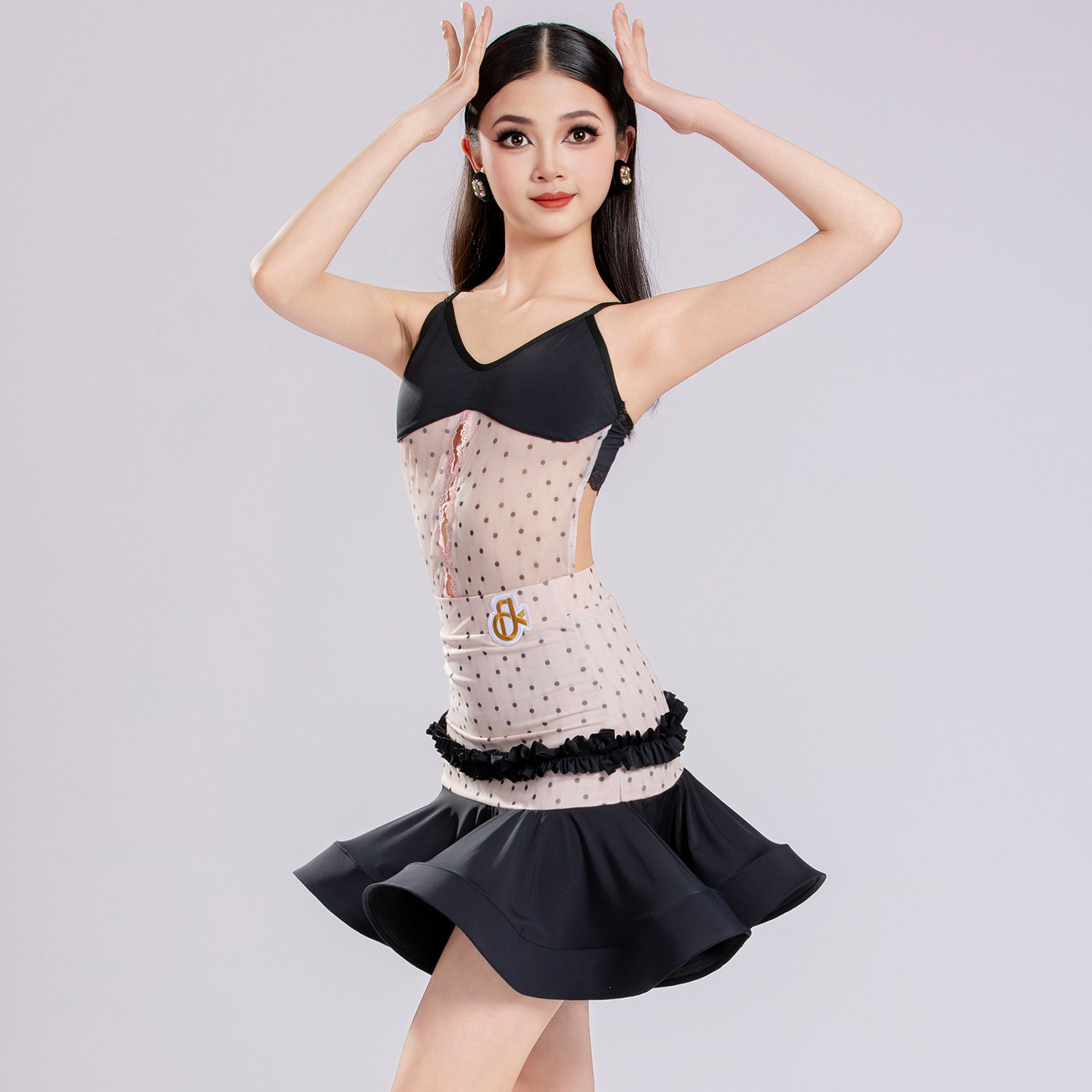 梵蒂恺拉丁舞服女童练功服套装