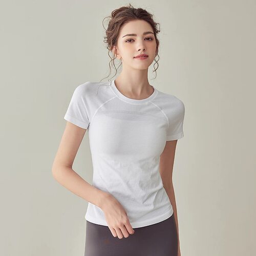 瑜伽服速干健身女孩短袖修身显瘦