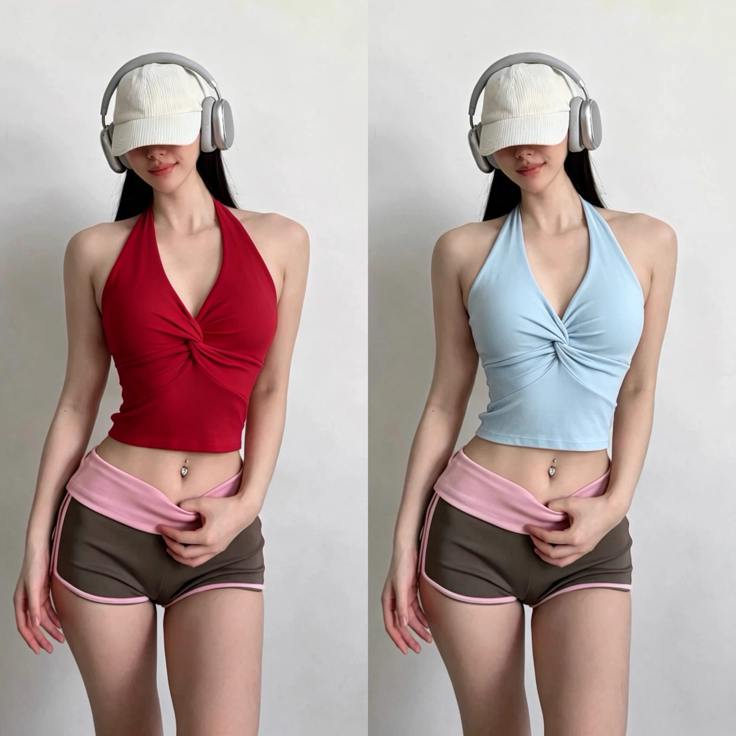 运动内衣女带胸垫防震外穿红色背心本命年普拉提训练瑜伽美背吊带