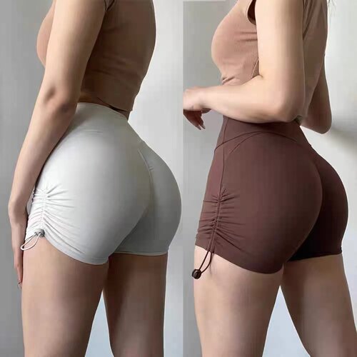 健身瑜伽三分抽绳蜜桃臀休闲短裤