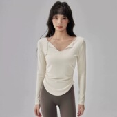 高品质瑜伽服长袖 女收腰显瘦运动上衣专业跑步健身衣2025秋冬新款