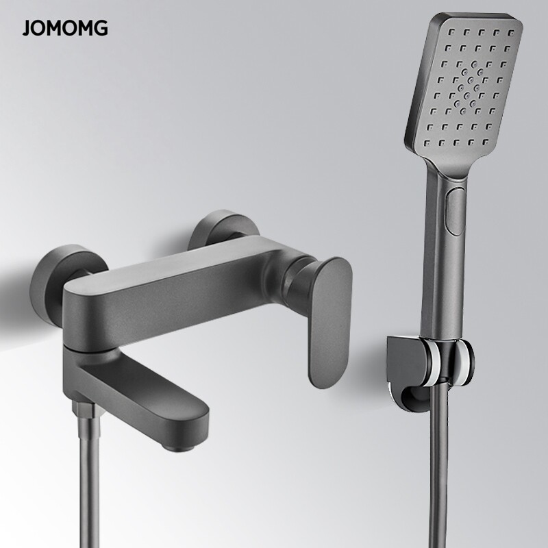 淋浴龙头全铜混水阀花洒沐浴套装浴室浴缸混合带下出水冷热水龙头