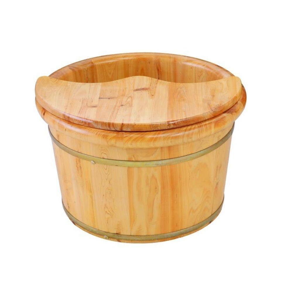 香柏木足浴桶泡脚木桶保温洗脚盆家用洗足盆实木泡脚桶木质木头盆