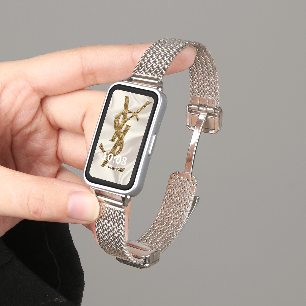 学长家金属麦穗款磁吸扣表带夏天