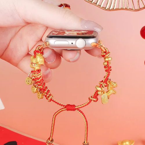 学长家新年款小马编织手绳表带女