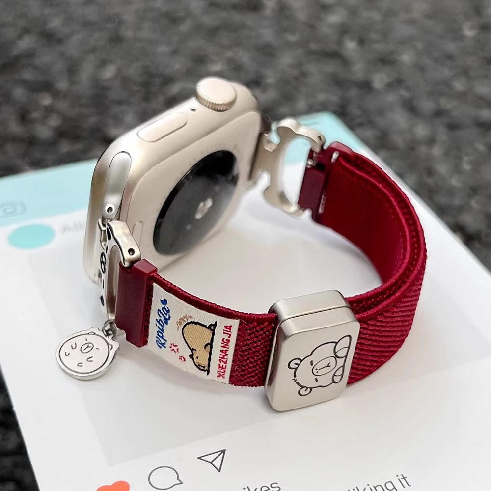 适用小米手环9pro手表带编织磁吸8por高级感红米watch6智能运动redmiwatch5的高颜值表链秋冬女生7代手带女款